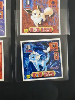 Pokemon Amada Stickers Eevee Jolteon Flareon Vaporeon 1997 - Image 5