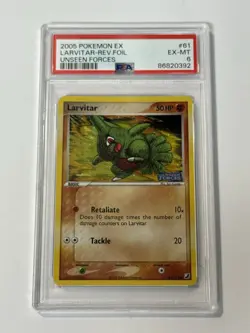 Pokemon Larvitar 61/115 EX Unseen Forces Reverse Holo - Image 1