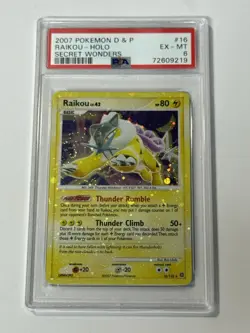 Pokemon Raiku 16/132 Diamond & Pearl Secret Wonders Holo Bleed - Image 1