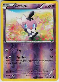 Pokemon Gothita 39/111 XY - Furious Fists Reverse Holo card - Image 1