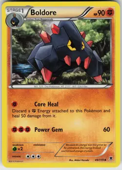 Pokemon Boldore 49/119 XY - Phantom Forces Normal card - Image 1