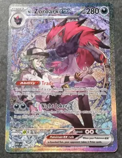 Pokemon Ascended Heroes N’s Zoroark Ex 286/217 Special Illustration Rare - Image 1