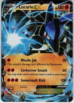 Pokemon Lucario EX 54/111 XY - Furious Fists Holo card - Image 1