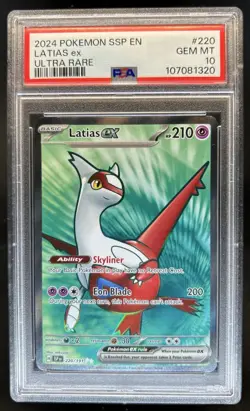 2024 Pokemon Surging Sparks Latias Ex #220/191 PSA 10 GEM MINT - Image 1