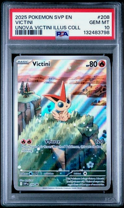 POKEMON VICTINI 2025 SV BLACK STAR PROMO #208 UNOVA PSA 10 - Image 1