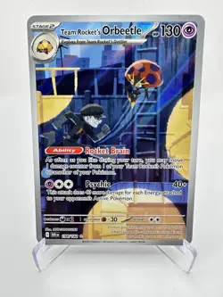 Team Rocket's Orbeetle 198/182 Sv10: Destined Rivals Holo Pokemon Near Mint - Image 1
