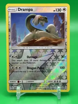 Drampa - 117/156 - Holo Rare - Reverse Holo Pokemon SM5 Ultra Prism M/NM B3 - Image 1