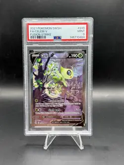 2021 Pokemon Fusion Strike FA Celebi V Psa 9 - Image 1