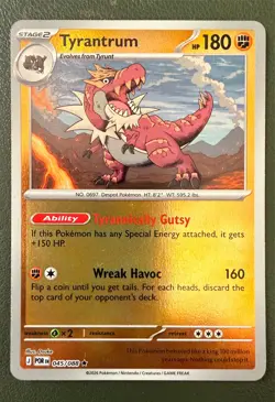 Pokemon TCG Tyrantrum 45/88 Perfect Order ME3 Reverse Holo NM - Image 1