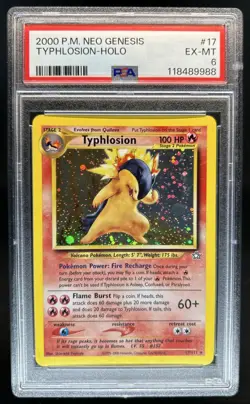 2000 Pokemon Neo Genesis Typhlosion Holo #17/111 PSA 6 - Image 1