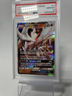 2018 POKEMON SUN & MOON DRAGON MAJESTY #11 RESHIRAM GX PSA 10 - Image 2