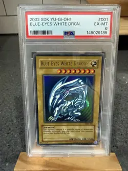 2002 SDK-001 Yugioh Blue Eyes White Dragon #001 PSA 6 New Cert - Image 1