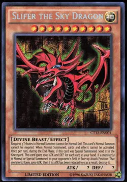 Slifer the Sky Dragon CT13-EN001 Secret Rare 2016 Mega-Tins Yu-Gi-Oh Near Mint - Image 1