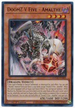 Yugioh 1x DoomZ V Five - Amalthe Ultra Rare DOOD-EN009 Doom of Dimensions 1st NM - Image 1