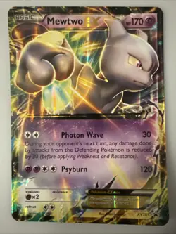 Mewtwo EX XY183 - XY Black Star Promo Holo JUMBO Pokemon Card - Image 1