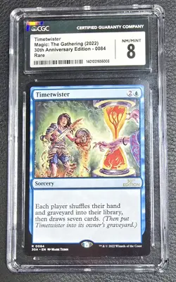 MTG 30th Anniversary Edition Timetwister Magic the Gathering CGC 8 Card - Image 1