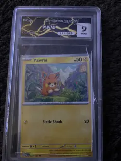 Pokemon Pawmi TCG Sv02 Paldea Evolved Card 074/193 Near Mint Cosmo Holo - Image 1
