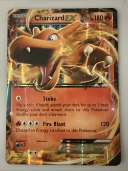 Charizard EX 011/106 JUMBO Holo NM Pokemon Card English - Image 1