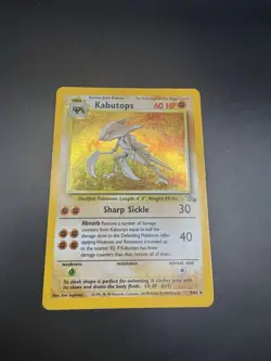 Pokemon TCG Kabutops Fossil Holo Rare Unlimited Card 9/62 - Image 2