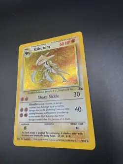 Pokemon TCG Kabutops Fossil Holo Rare Unlimited Card 9/62 - Image 3
