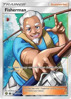 Fisherman - SV83/SV94 - Pokemon Hidden Fates Sun & Moon Full Art Rare Card NM - Image 1