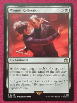 Magic The Gathering DOCTOR WHO WOUND REFLECTION black card MTG - Image 1