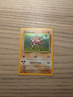 Pokemon TCG Hitmonchan Base Set Holo Rare Card 7/102 - Image 1