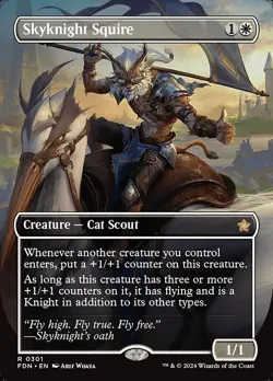 Skyknight Squire x1 1x Borderless Foundations NM MTG - Image 1