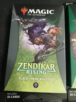 4 MTG Magic The Gathering Zendikar Rising White Black Green Theme Booster Sealed - Image 2