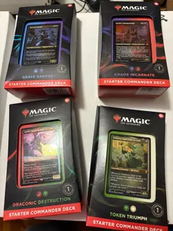 MTG Bulk Lot NM/Sealed 581 Cards 4x Commander Starter Decks NM! Magic - Image 2