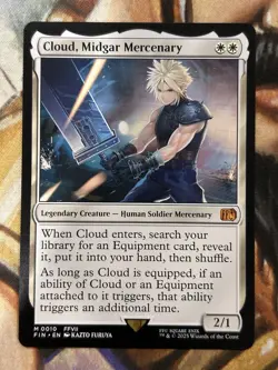 Cloud, Midgar Mercenary 0010 (Regular) MTG Final Fantasy English - Pack Fresh NM - Image 1