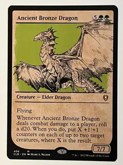 Ancient Bronze Dragon Showcase Commander Legends: Battle for Baldur's Gate MTG - Image 1