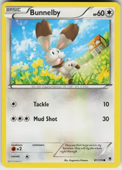 Pokemon Bunnelby 87/119 XY - Phantom Forces Normal card - Image 1