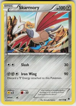 Pokemon Skarmory 59/119 XY - Phantom Forces Normal card - Image 1