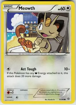 Pokemon Meowth 61/98 XY - Ancient Origins Normal card - Image 1
