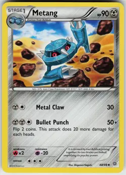 Pokemon Metang 48/98 XY - Ancient Origins Normal card - Image 1