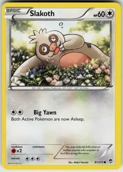 Pokemon Slakoth 81/111 XY - Furious Fists Normal card - Image 1