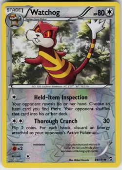 Pokemon Watchog 85/111 XY - Furious Fists Reverse Holo card - Image 1