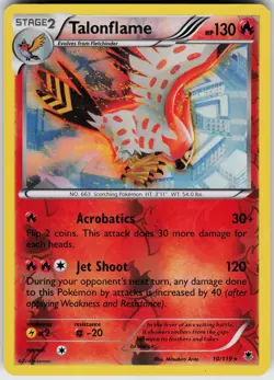 Pokemon Talonflame 10/119 XY - Phantom Forces Reverse Holo card - Image 1
