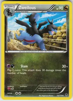 Pokemon Zweilous 73/119 XY - Phantom Forces Normal card - Image 1