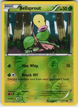 Pokemon Bellsprout 1/111 XY - Furious Fists Reverse Holo card - Image 1