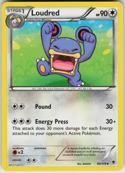 Pokemon Loudred 84/119 XY - Phantom Forces Normal card - Image 1