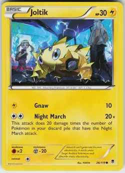 Pokemon Joltik 26/119 XY - Phantom Forces Normal card - Image 1