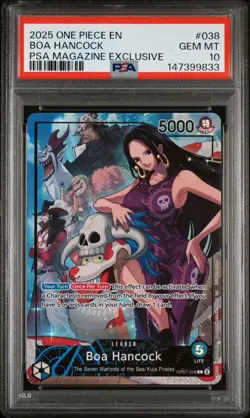 2025 ONE PIECE PROMOS PSA MAGAZINE EXCLUSIVE #038 BOA HANCOCK PSA 10 - Image 1