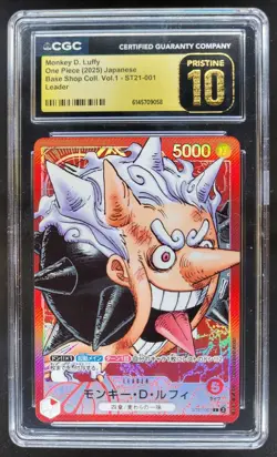 2025 ONE PIECE MONKEY D. LUFFY JP LEADER ST21-001 CGC 10 PRISTINE RC7 - Image 1
