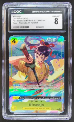 2024 ONE PIECE KIKUNOJO RARE ALT ART OP06-104 CGC 8 B PT - Image 1