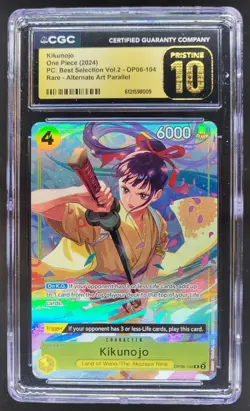 2024 ONE PIECE KIKUNOJO RARE ALT ART OP06-104 CGC 10 PRISTINE B PT - Image 1