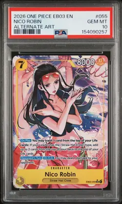 2026 ONE PIECE EB03-ONE PIECE HEROINES EDITION ALT ART NICO ROBIN PSA 10 - Image 1