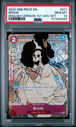 2024 ONE PIECE ENGLISH VERSION 1ST ANNIVERSARY SET #011 BROOK PSA 10 - Image 1