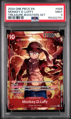 2024 ONE PIECE PROMOS TREASURE BOOSTERS SET #006 MONKEY D. LUFFY PSA 9 - Image 1